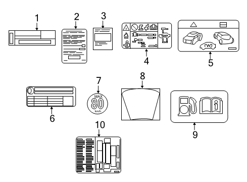 2018 Cadillac XT5 A/C Label Diagram for 84468779