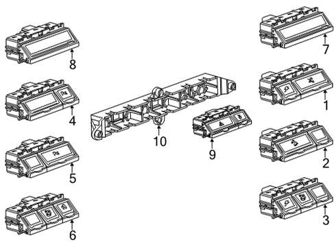 2021 Chevy Silverado 2500 HD Switches Diagram
