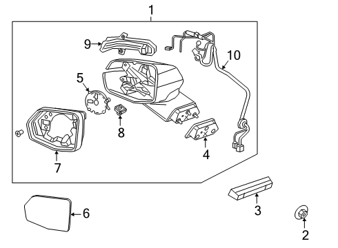 2022 Chevy Blazer Outside Mirrors Diagram