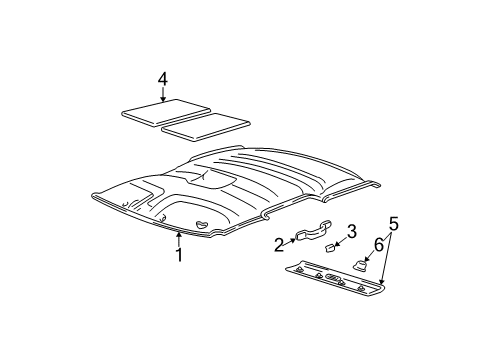 2005 Chevy Blazer Interior Trim - Roof Diagram