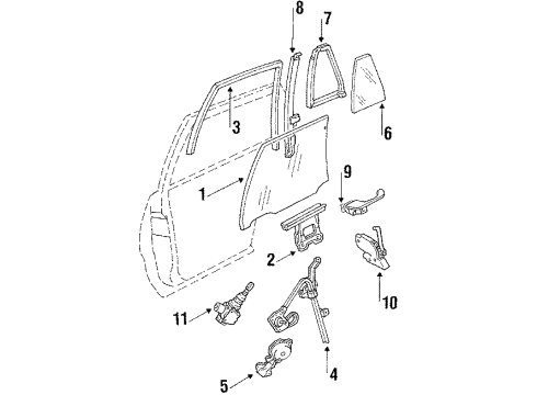 1989 Buick LeSabre Rear Door Diagram