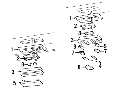 1993 Chevy K1500 Interior Trim - Cab Diagram 1 - Thumbnail