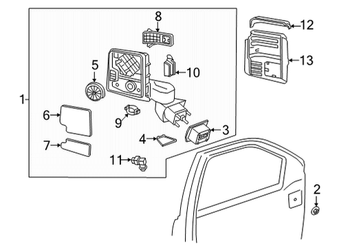 2023 Chevy Silverado 2500 HD Automatic Temperature Controls Diagram 2 - Thumbnail