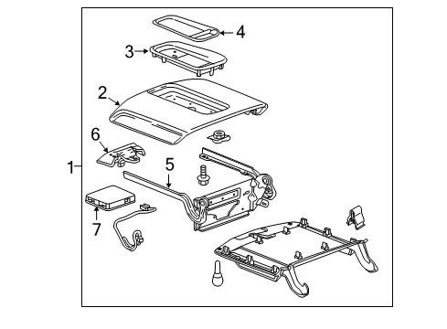 2017 Cadillac Escalade ESV Center Console Diagram 1 - Thumbnail