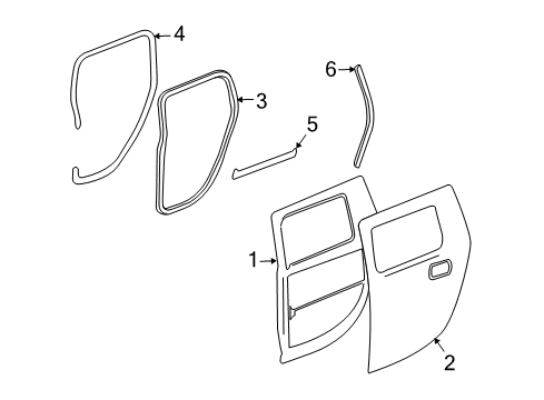2006 Hummer H2 Rear Door Diagram