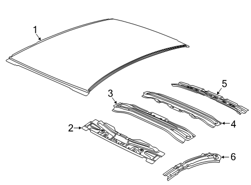 2012 Chevy Caprice Roof & Components Diagram