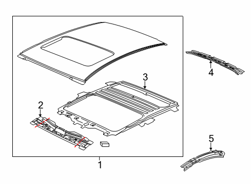 2014 Chevy SS Roof & Components Diagram 1 - Thumbnail