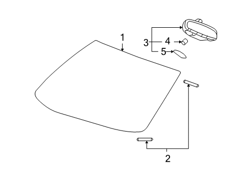 2008 Chevy Corvette Windshield Glass Diagram