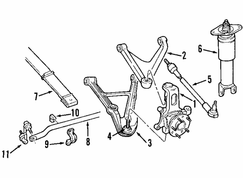 1997 Chevy Corvette Control Arm, Rear Driver Side Diagram for 10233635