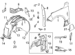 2023 Cadillac CT5 Fender Splash Shield Diagram - 86786731