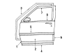 1990 Pontiac Bonneville Door Moldings Diagram - 25551388