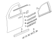 2012 Cadillac Escalade EXT Door Moldings Diagram - 15876406