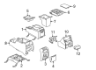 Chevy Silverado 2500 HD Center Console Diagram - 15060447