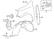 GMC Fender Splash Shield Diagram - 84856826