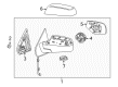 Chevy Silverado 1500 Mirror Cover Diagram - 22889519