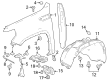 2023 GMC Sierra 1500 Fender Splash Shield Diagram - 85542822