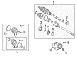 Pontiac Vibe Axle Shaft Diagram - 19183748