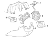 Chevy Silverado 1500 LTD Steering Column Cover Diagram - 87853842