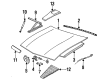 Pontiac Hood Latch Diagram - 14039411