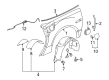 2012 Chevy Corvette Fender Splash Shield Diagram - 15874591