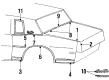 1987 Pontiac Grand Prix Door Moldings Diagram - 12300120