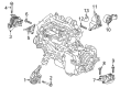 2017 Buick Cascada Engine Mount Bracket Diagram - 13440974