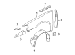 Pontiac Fender Splash Shield Diagram - 15244131