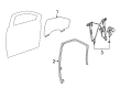 2014 Cadillac SRX Door Seal Diagram - 20869145