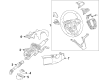 Cadillac Steering Column Seal Diagram - 13371943