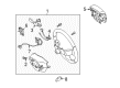 Pontiac Vibe Steering Wheel Diagram - 19184546