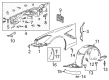 Chevy Fender Splash Shield Diagram - 23327373