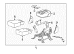 2007 Cadillac Escalade EXT Seat Cushion Pad Diagram - 15243901