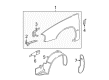 2002 Chevy Monte Carlo Fender Splash Shield Diagram - 19120191