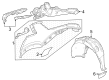 Cadillac Fender Splash Shield Diagram - 84779416