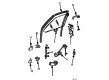Oldsmobile Custom Cruiser Weather Strip Diagram - 20708089