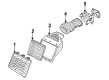 Chevy Corvette Air Intake Coupling Diagram - 25099598
