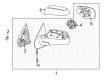 2018 Chevy Silverado 1500 Side View Mirrors Diagram - 22919744