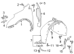 2019 Cadillac XT5 Fender Splash Shield Diagram - 84182806