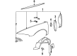 1999 Buick Riviera Fender Splash Shield Diagram - 25678178
