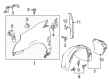 Cadillac SRX Fender Splash Shield Diagram - 22868774