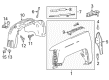 2017 GMC Sierra 1500 Fender Splash Shield Diagram - 23496265