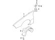 Pontiac Firebird Fender Splash Shield Diagram - 10296523