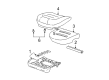 2002 Cadillac DeVille Seat Cushion Pad Diagram - 12493362