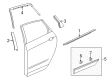 2010 Cadillac SRX Door Moldings Diagram - 22856932