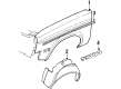 Chevy Chevette Fender Splash Shield Diagram - 363078