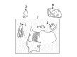 2005 Chevy Silverado 2500 HD Side View Mirrors Diagram - 88980582