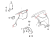 Cadillac SRX Fender Splash Shield Diagram - 25848125