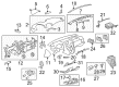 Cadillac Dash Panel Vent Portion Covers Diagram - 22912447