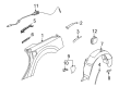 2008 Cadillac XLR Fender Splash Shield Diagram - 15219149