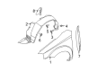 Chevy Aveo5 Fender Splash Shield Diagram - 96542972
